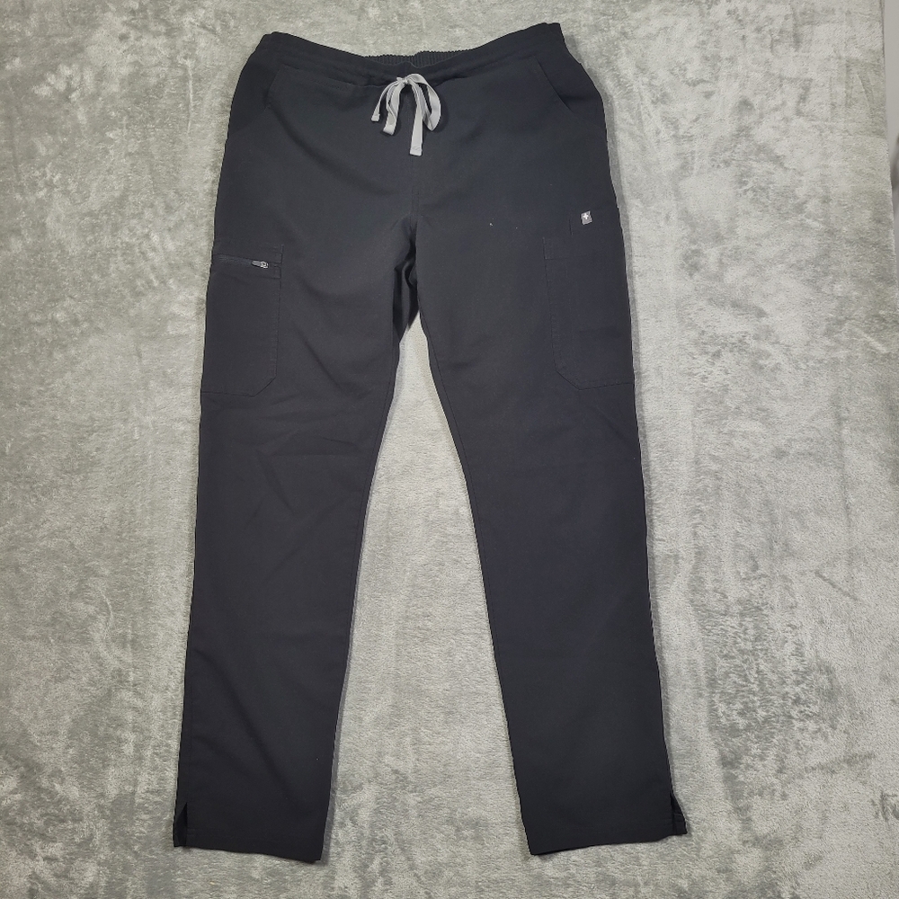 Figs Scrubs Pants Womens Size Medium Black Technical Collection